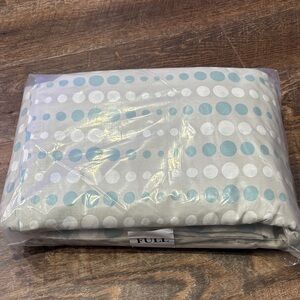 Polka Dot Gray Sheet Set with Blue and White Dots